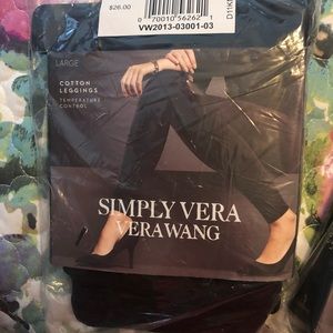 3 pair Black Large New Simply Vera Wang leggings